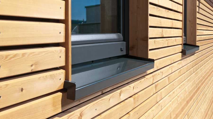 dunkelbronze anthrazit silber Aluminium Fensterbank Zuschnitt auf Ma/ß Fensterbrett Ausladung 360 mm wei/ß