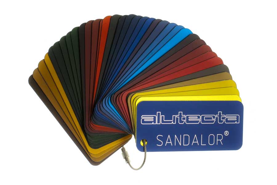 SANDALOR® Farbeloxal Infoseite SANDALOR® Farbfächer
